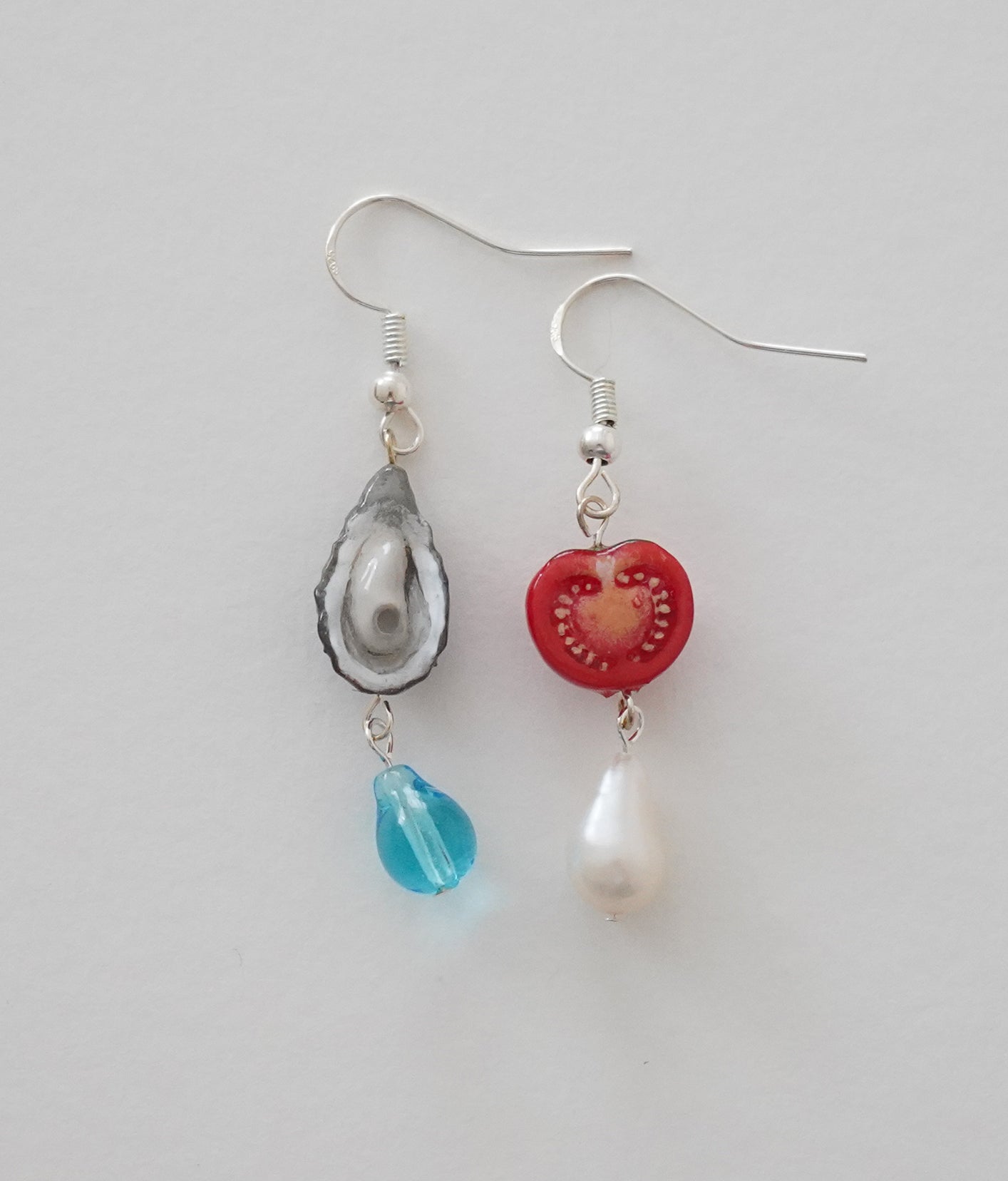 Oysters and Tomatoes Earrings