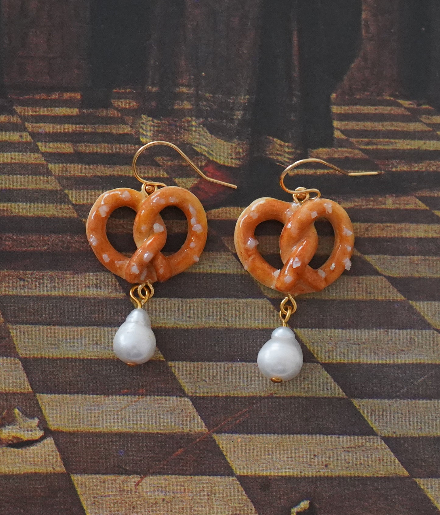 Pretzel's n' Pearls Earrings