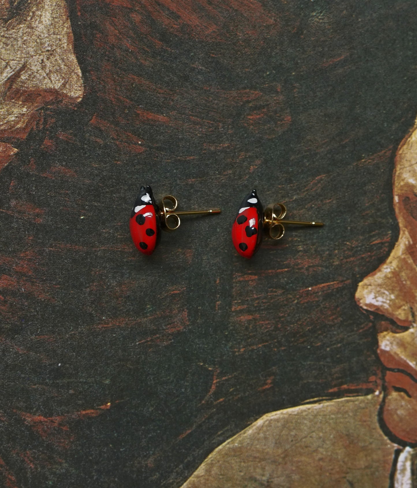Lady Bug Stud Earrings