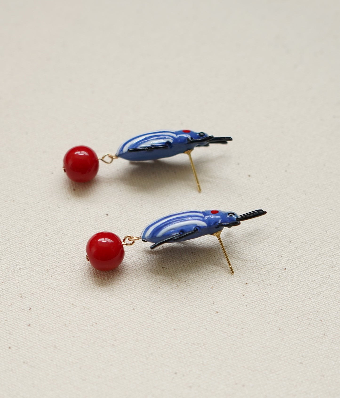 Clownin' Around Bug Earrings (Blue)
