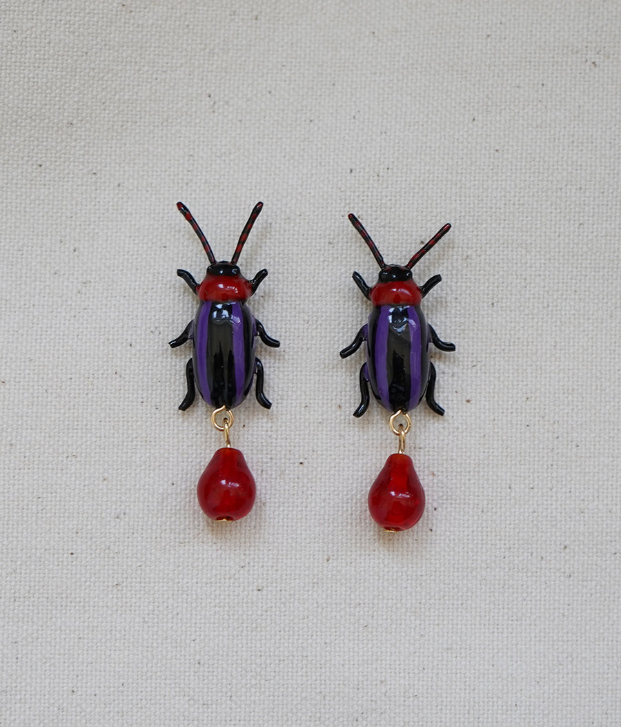 Firefly Hook Earrings (purple)