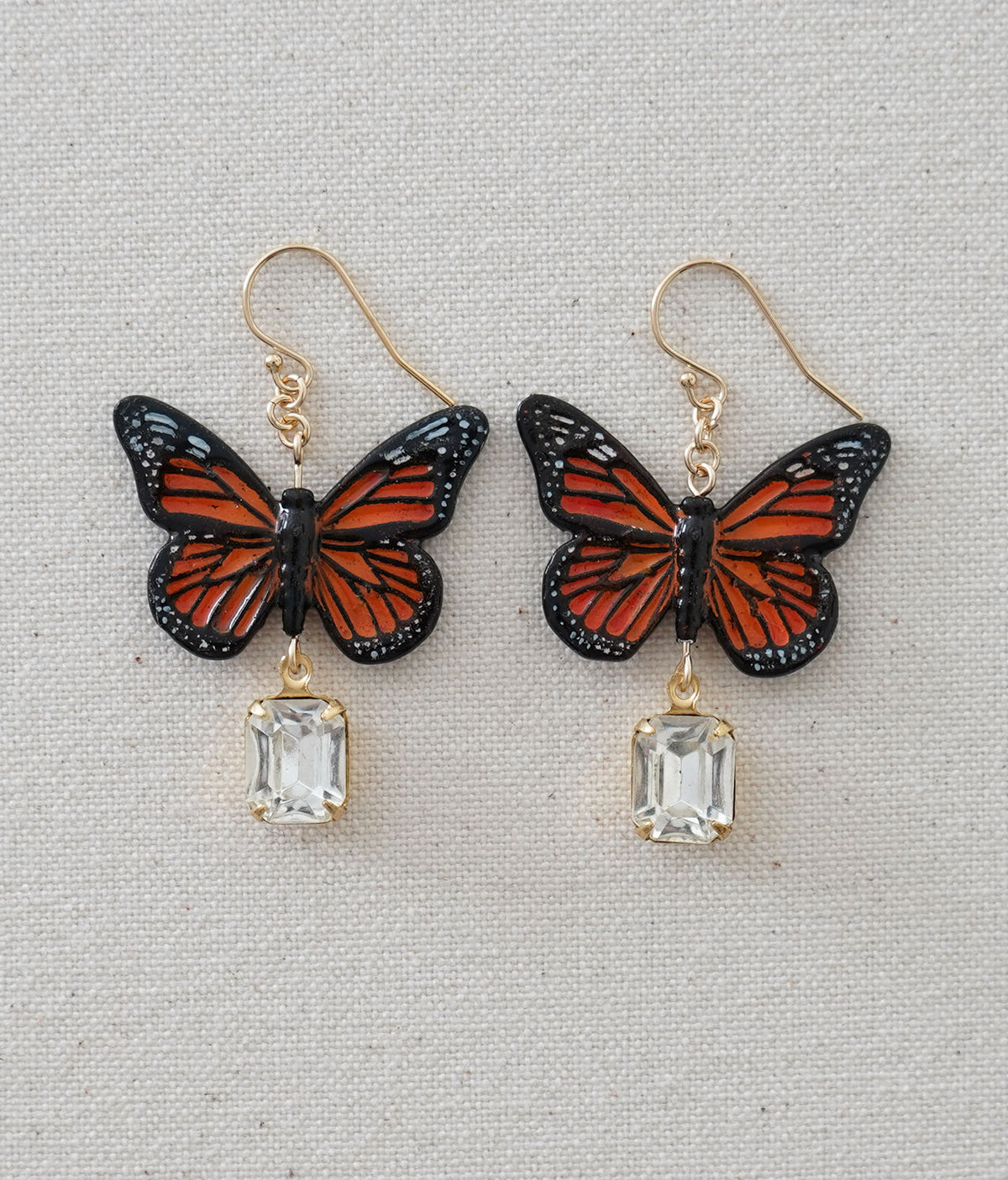 Monarch Butterfly Earrings (Orange)