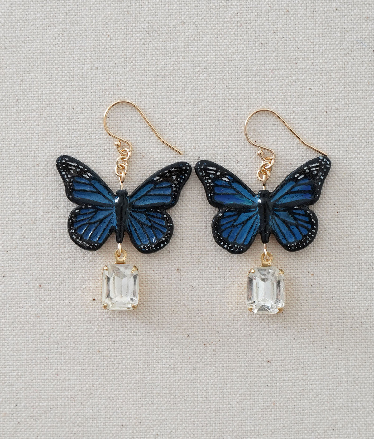 Monarch Butterfly Earrings (Blue)