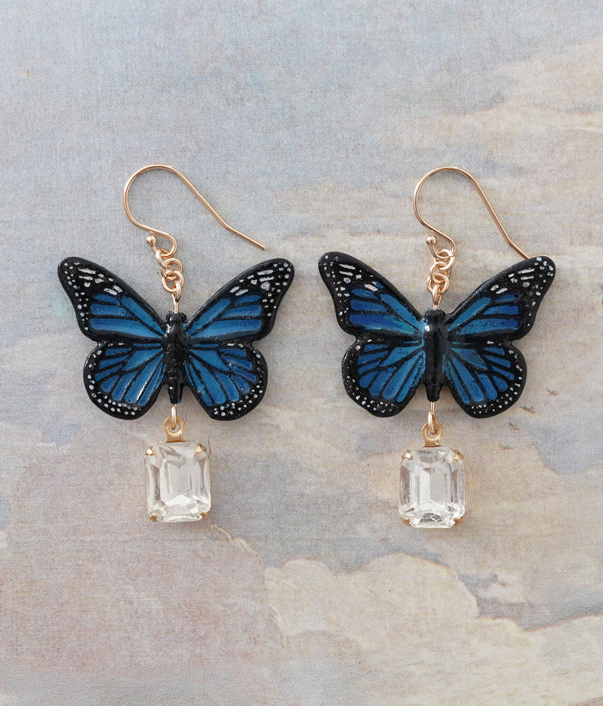 Monarch Butterfly Earrings (Blue)