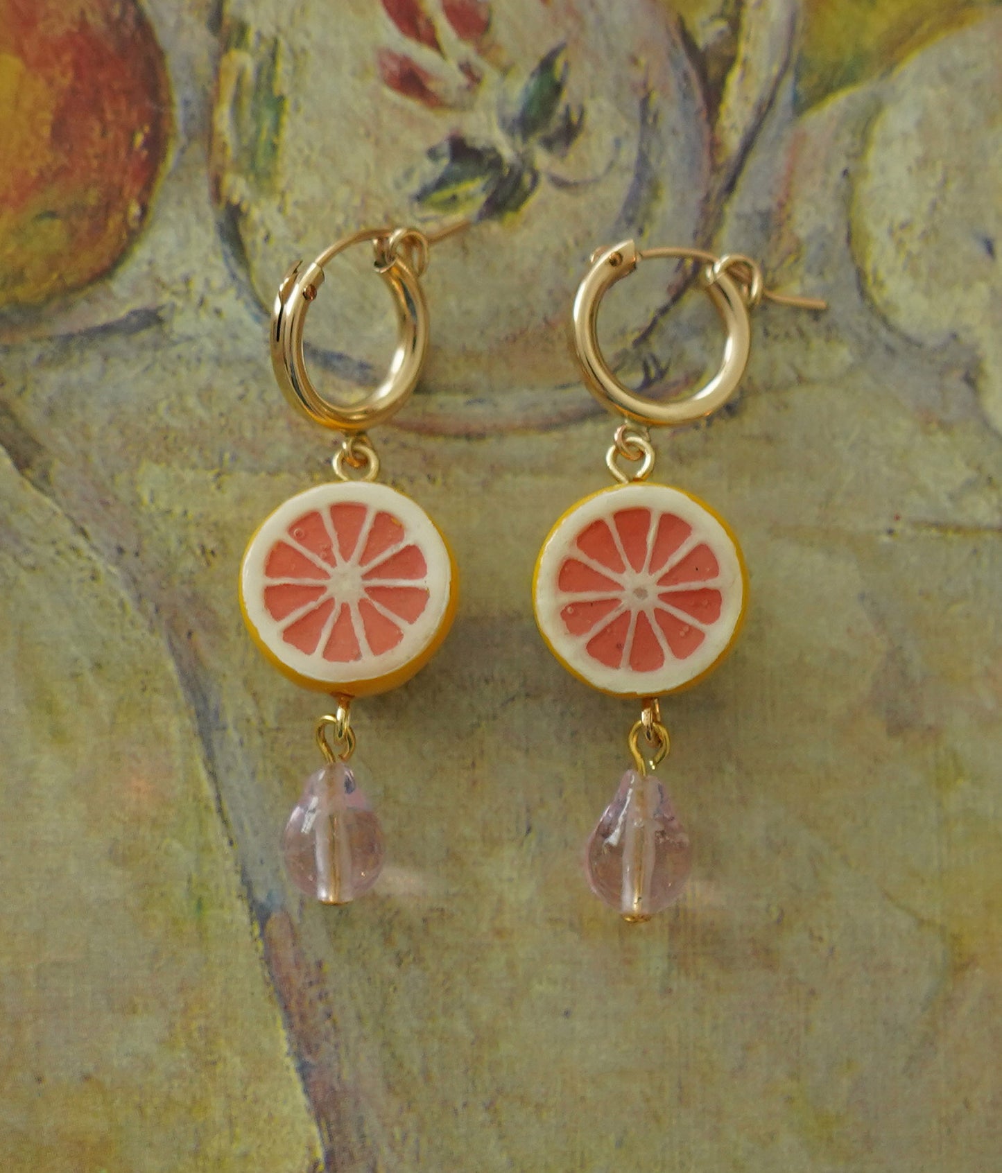 Grapefruit Earrings
