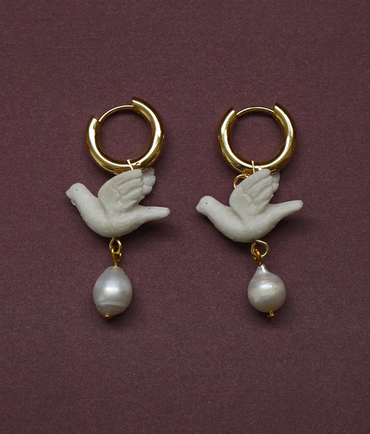 Dove Hoop Earrings