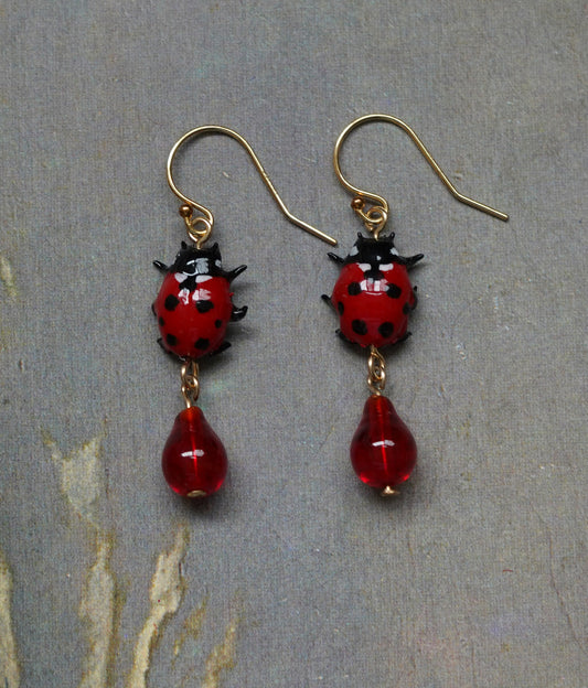 Lady Bug Earrings