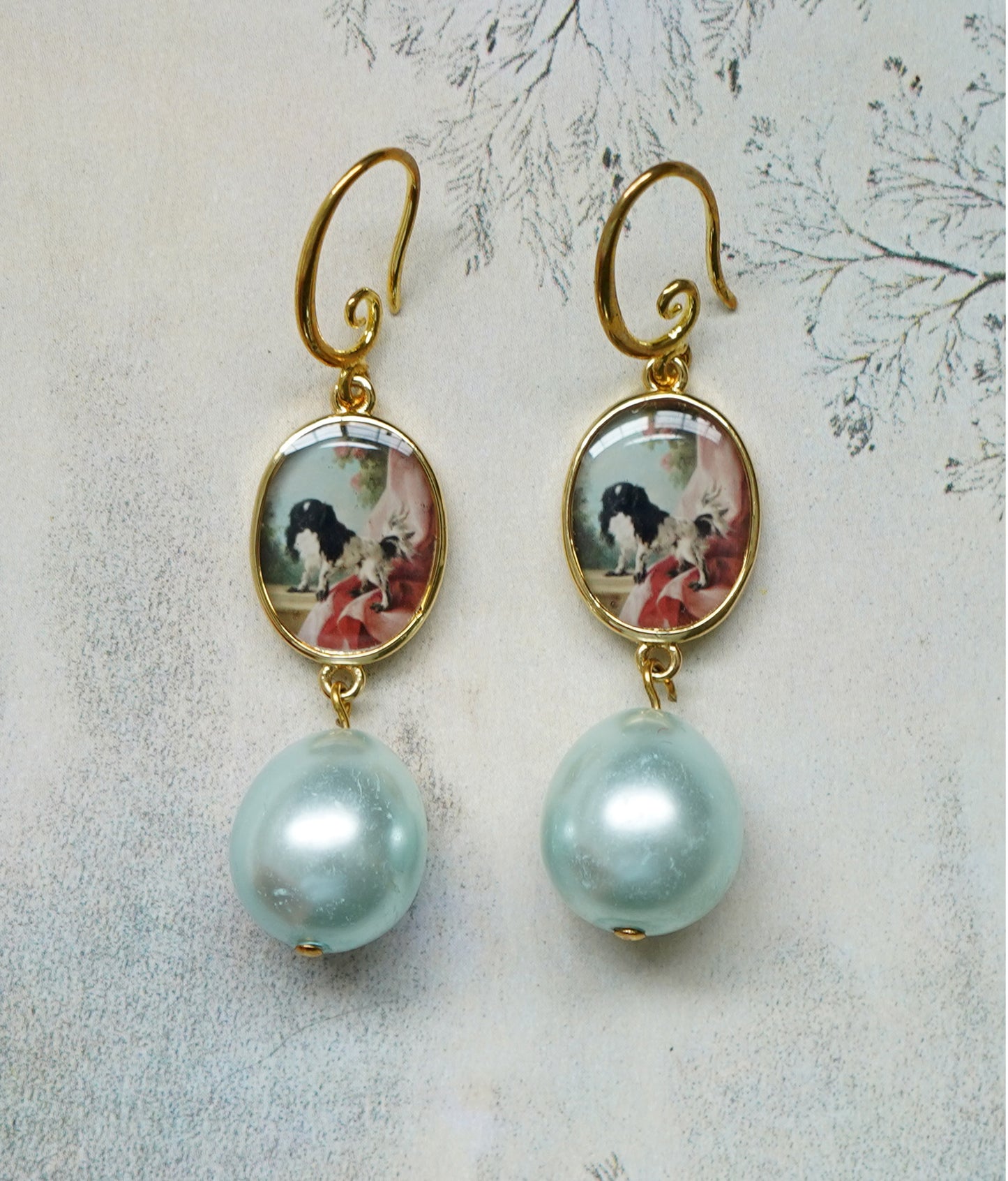 Baroque Blue Pearl Earring