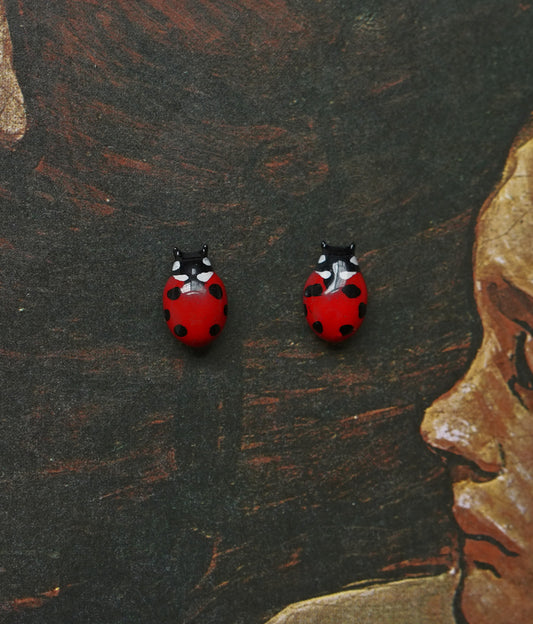 Lady Bug Stud Earrings