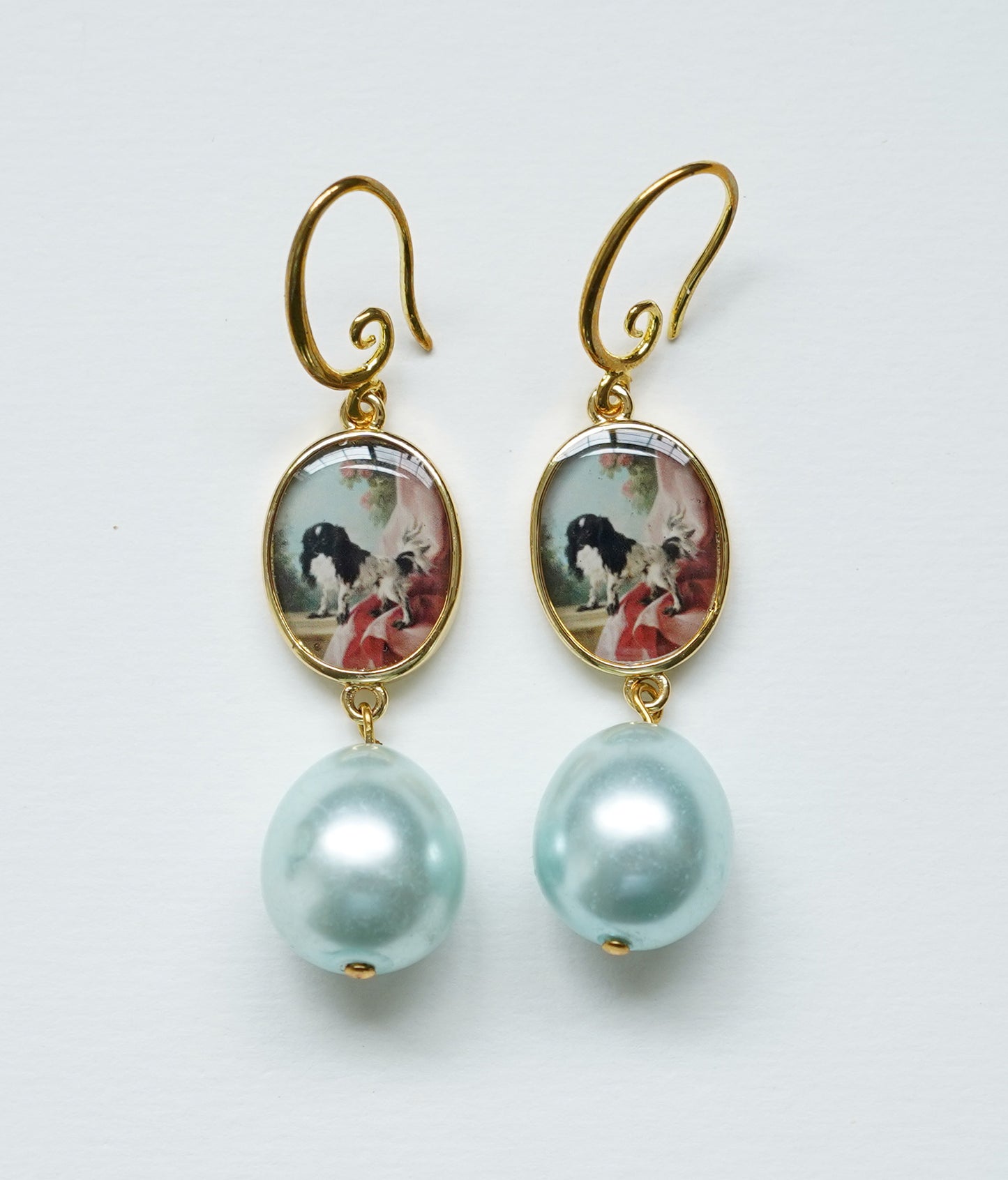 Baroque Blue Pearl Earring