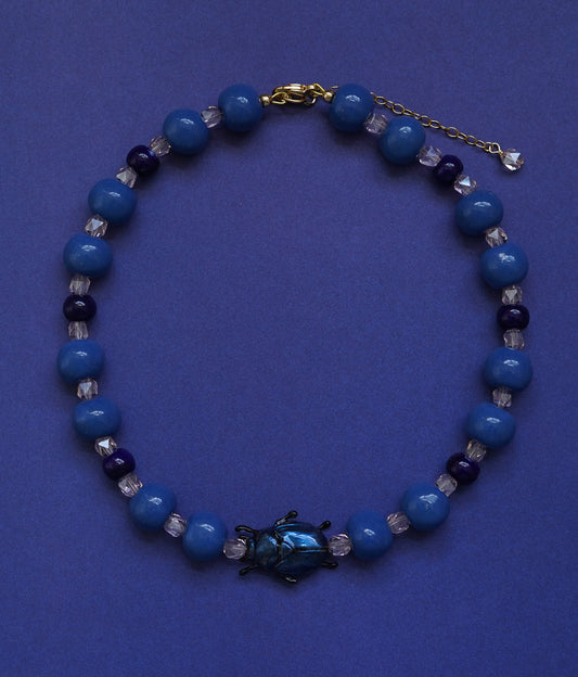 Blue Scarab Necklace