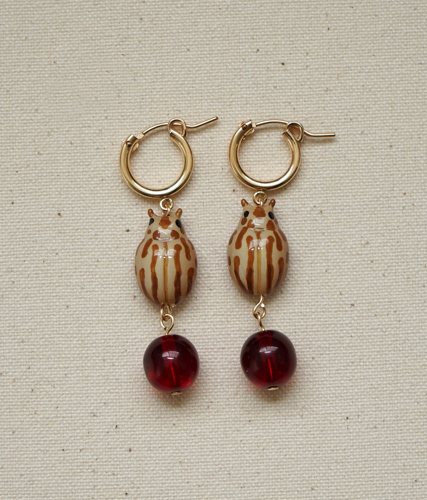Caramel Ladybug Earrings