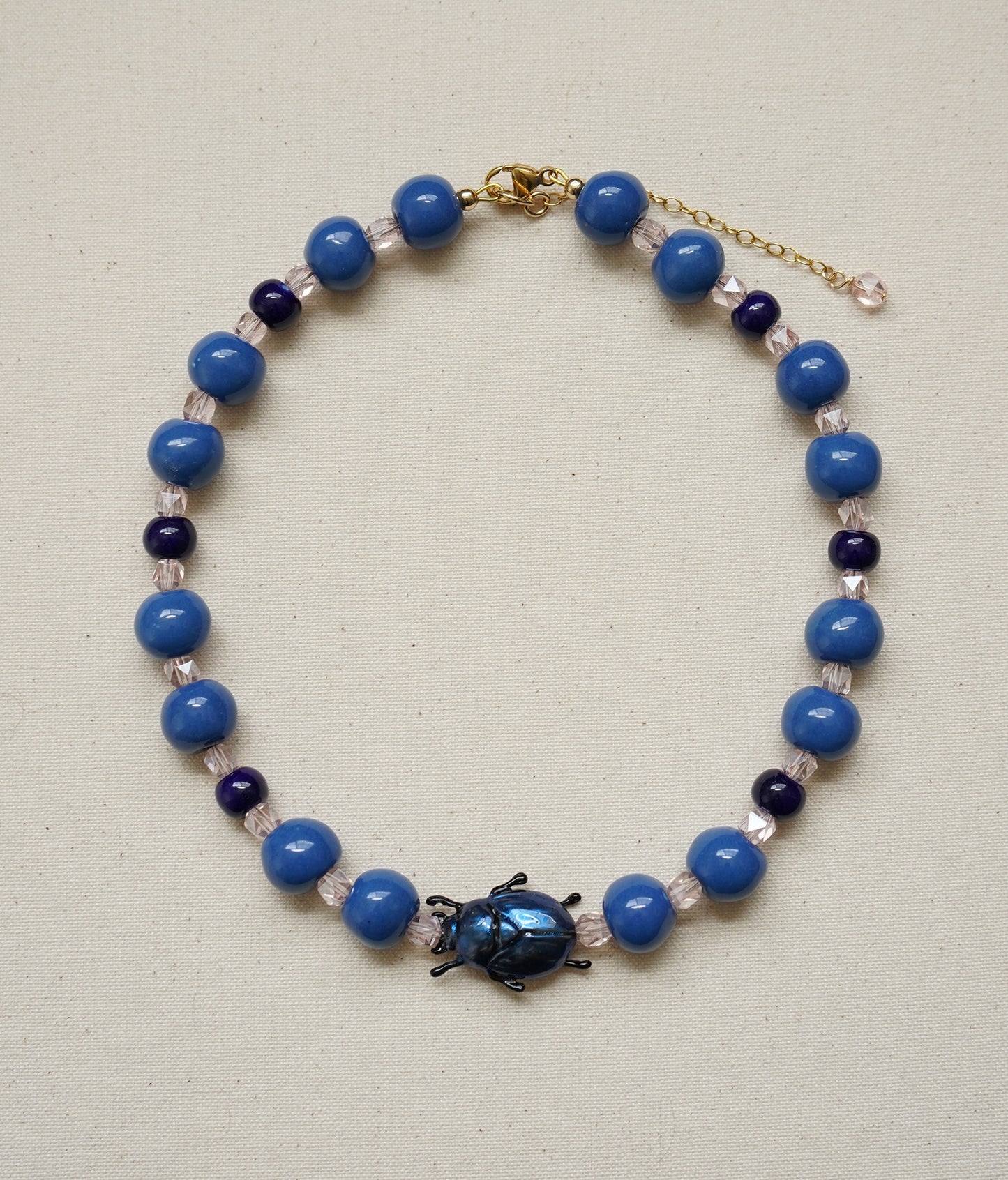 Blue Scarab Necklace