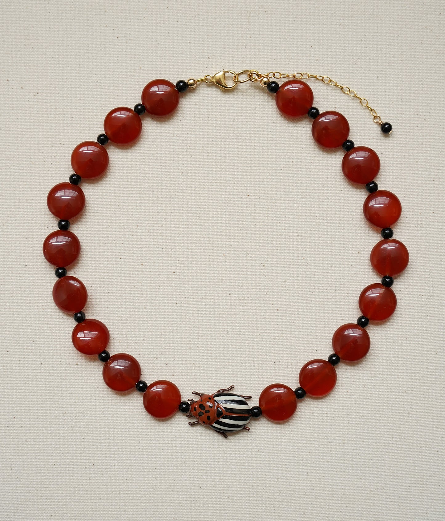 Caramel Potato Beetle Necklace (NECKLACE ONLY)