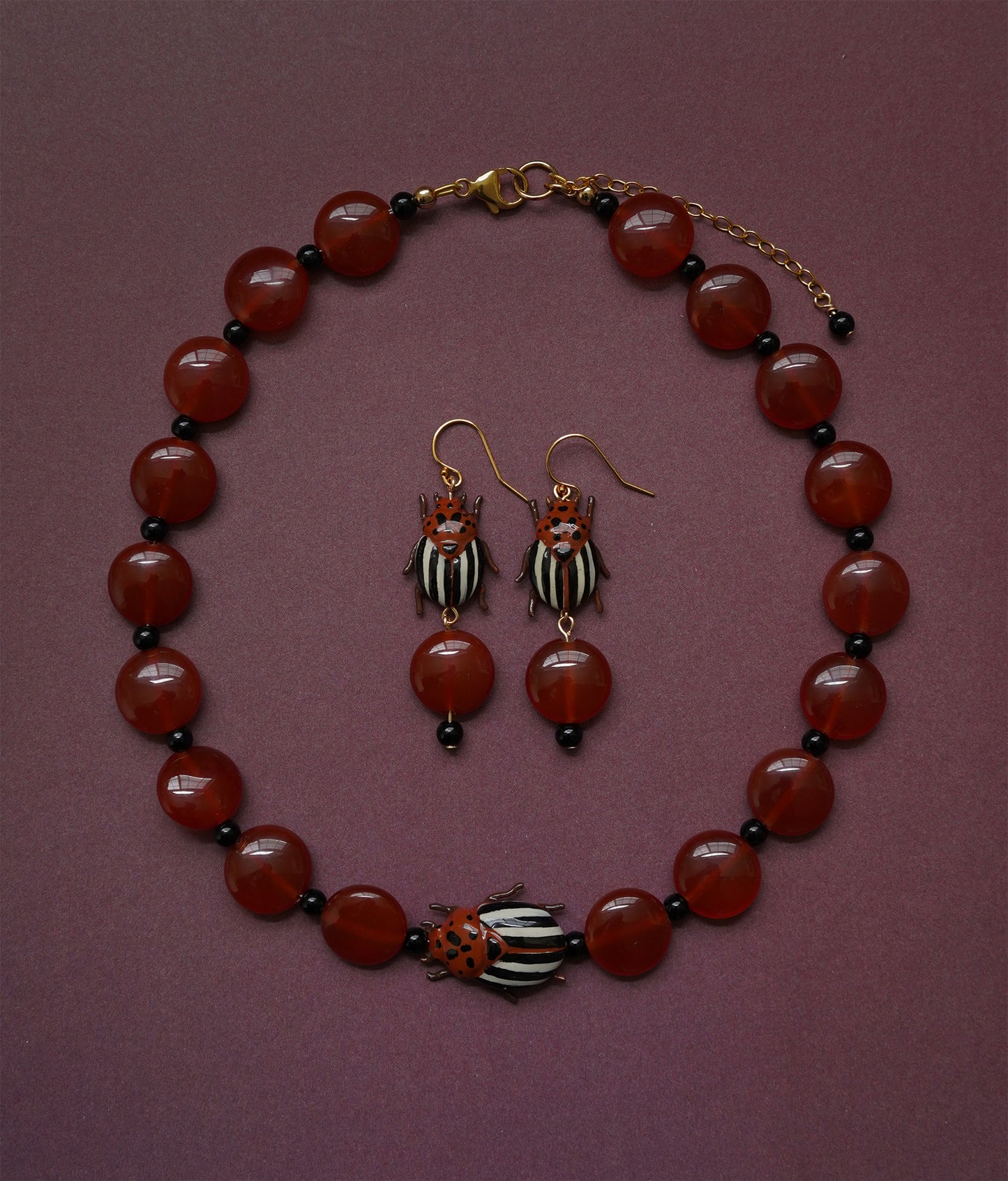Caramel Potato Beetle Necklace (NECKLACE ONLY)