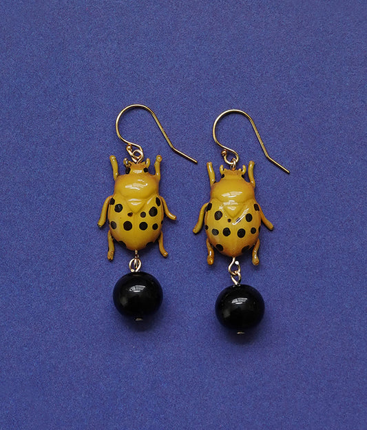 Argus Beetle Earrings