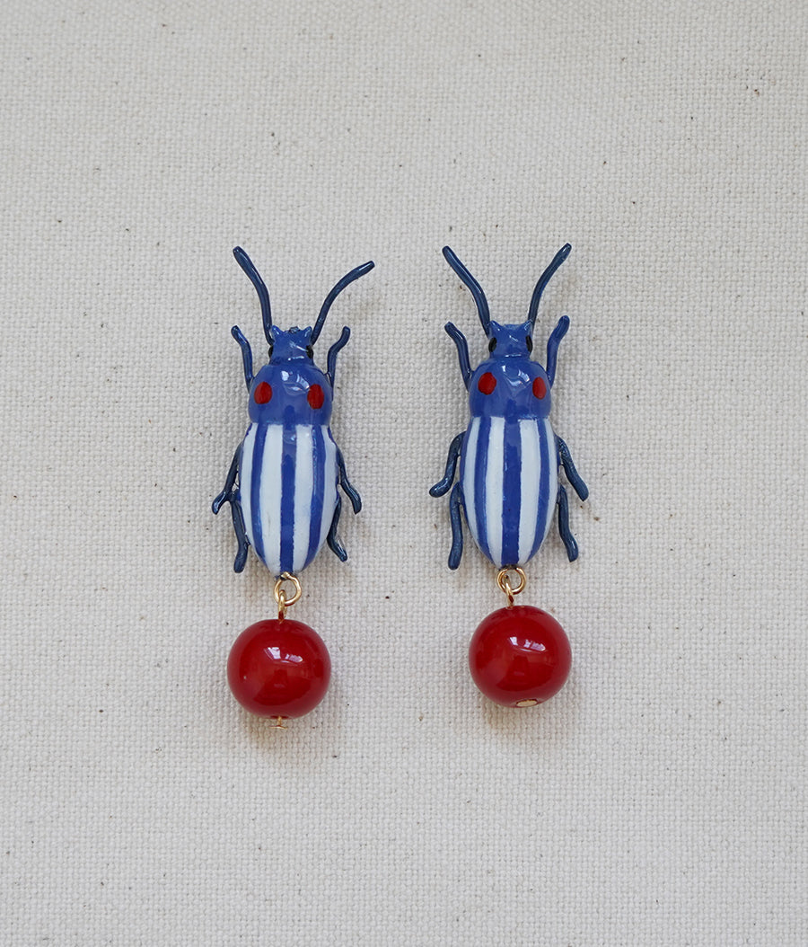 Clownin' Around Bug Earrings 2 (Blue)