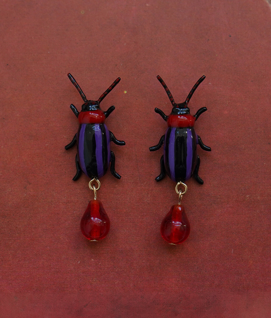 Firefly Hook Earrings (purple)