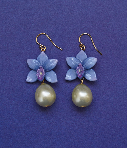 Cymbidium Orchid Earrings
