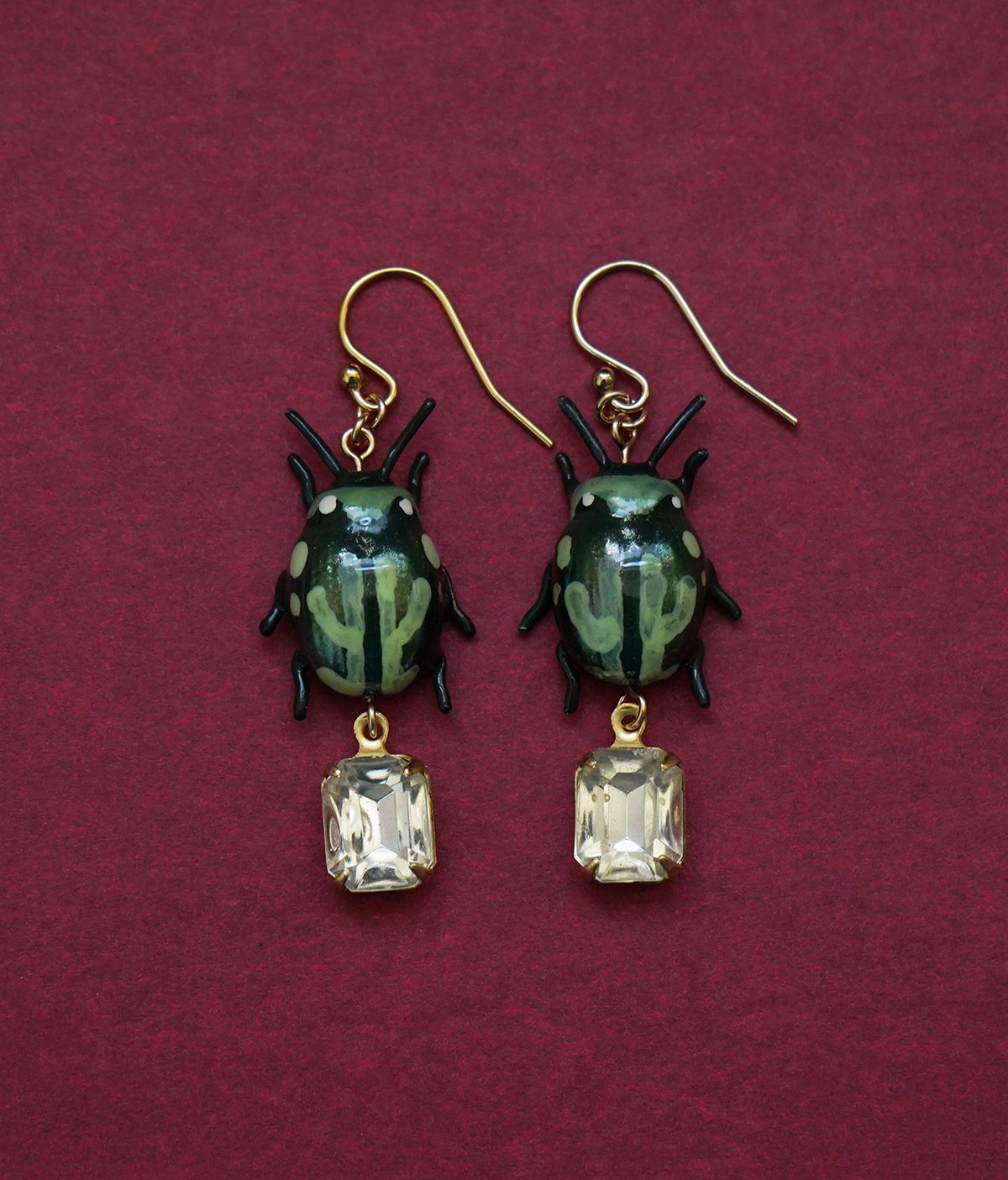 Mint Beetle (Green) Earrings