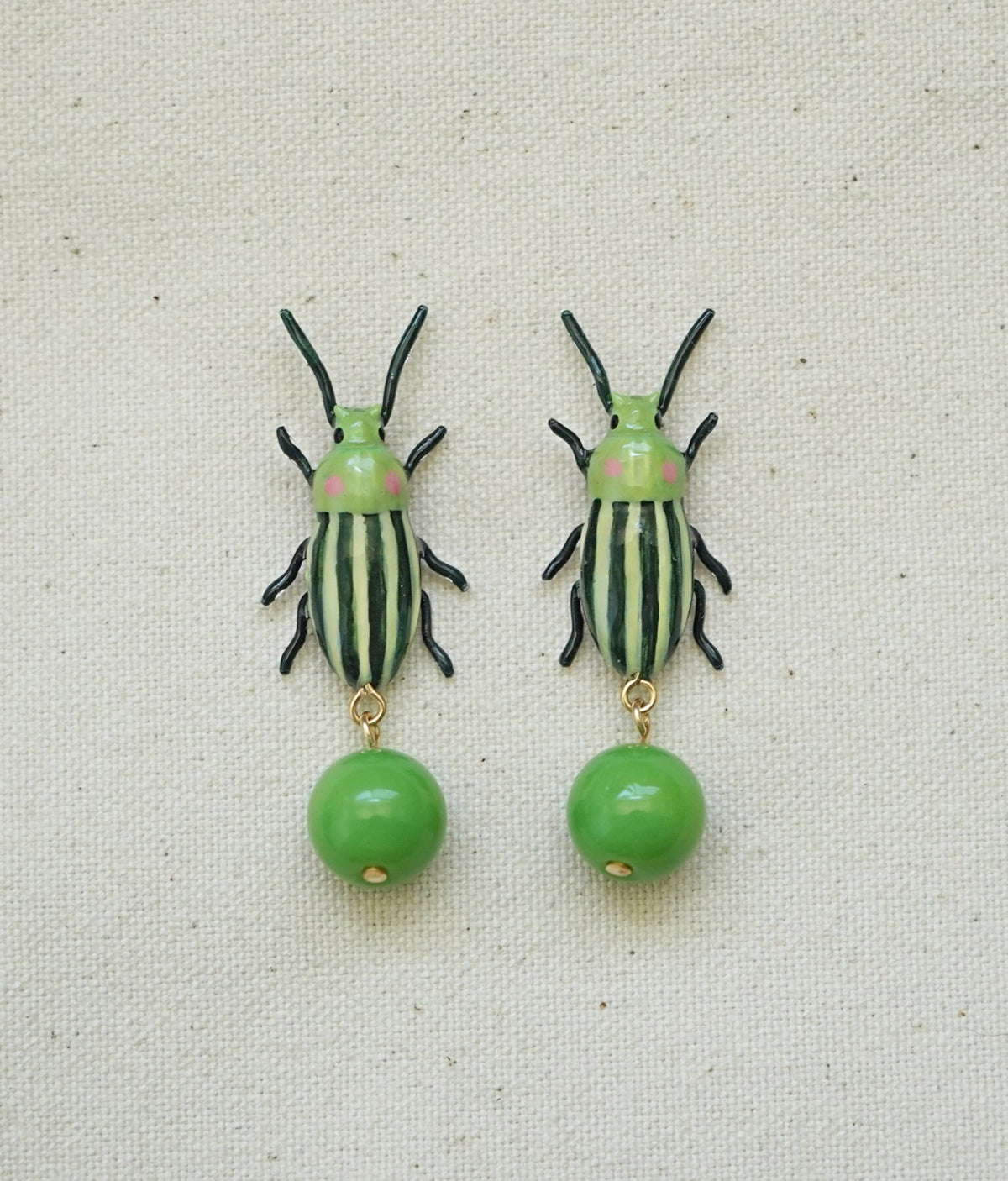 Clownin' Around Bug Earrings (Green)