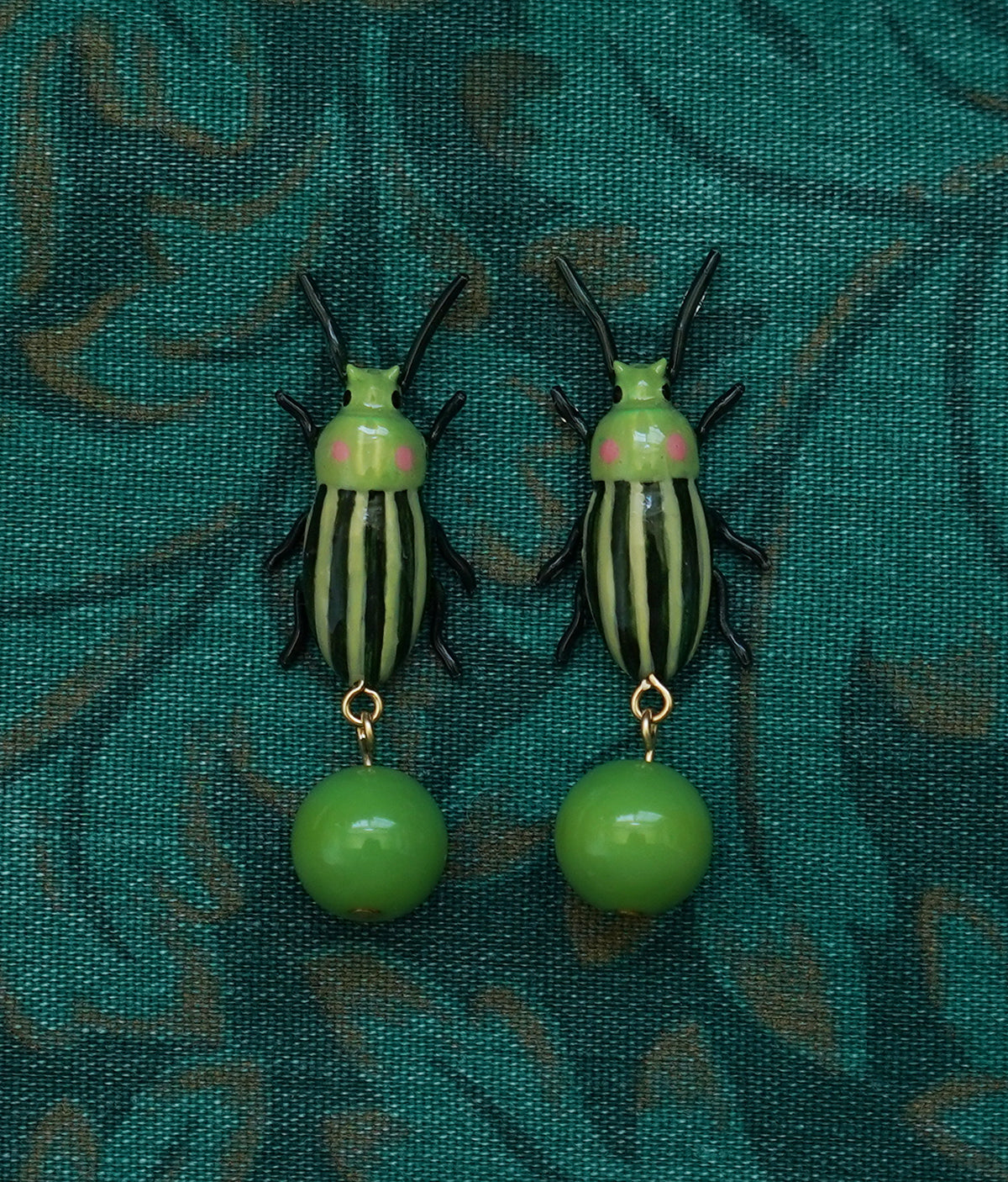 Clownin' Around Bug Earrings (Green)