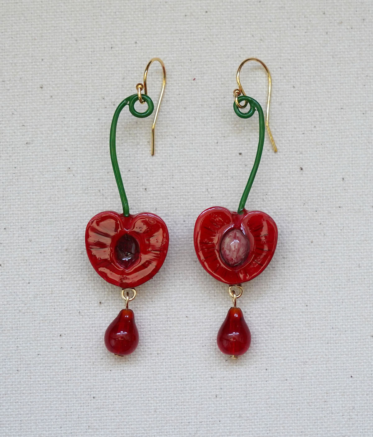 Cherry Earrings (Aqua)