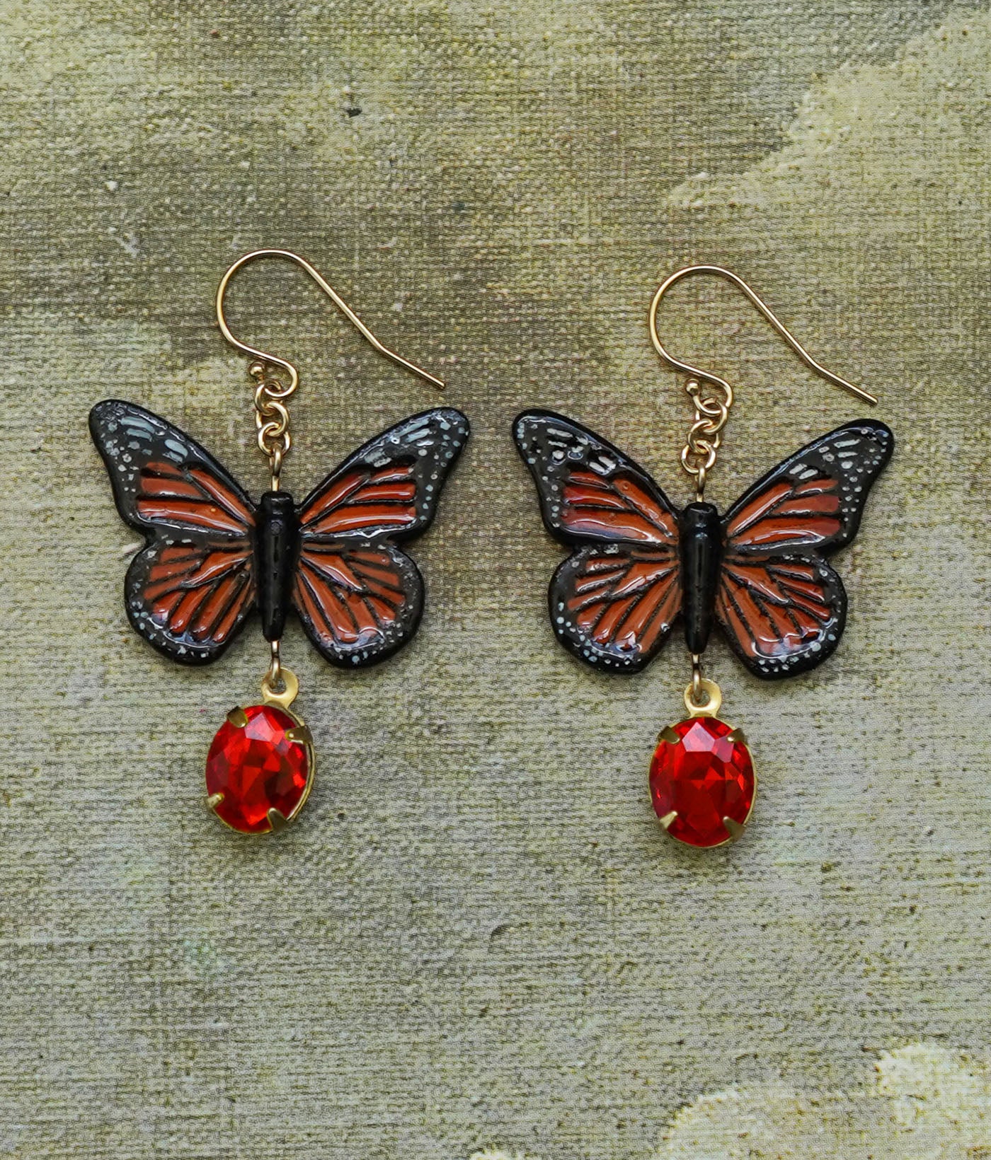 Monarch Butterfly Earrings (Orange)