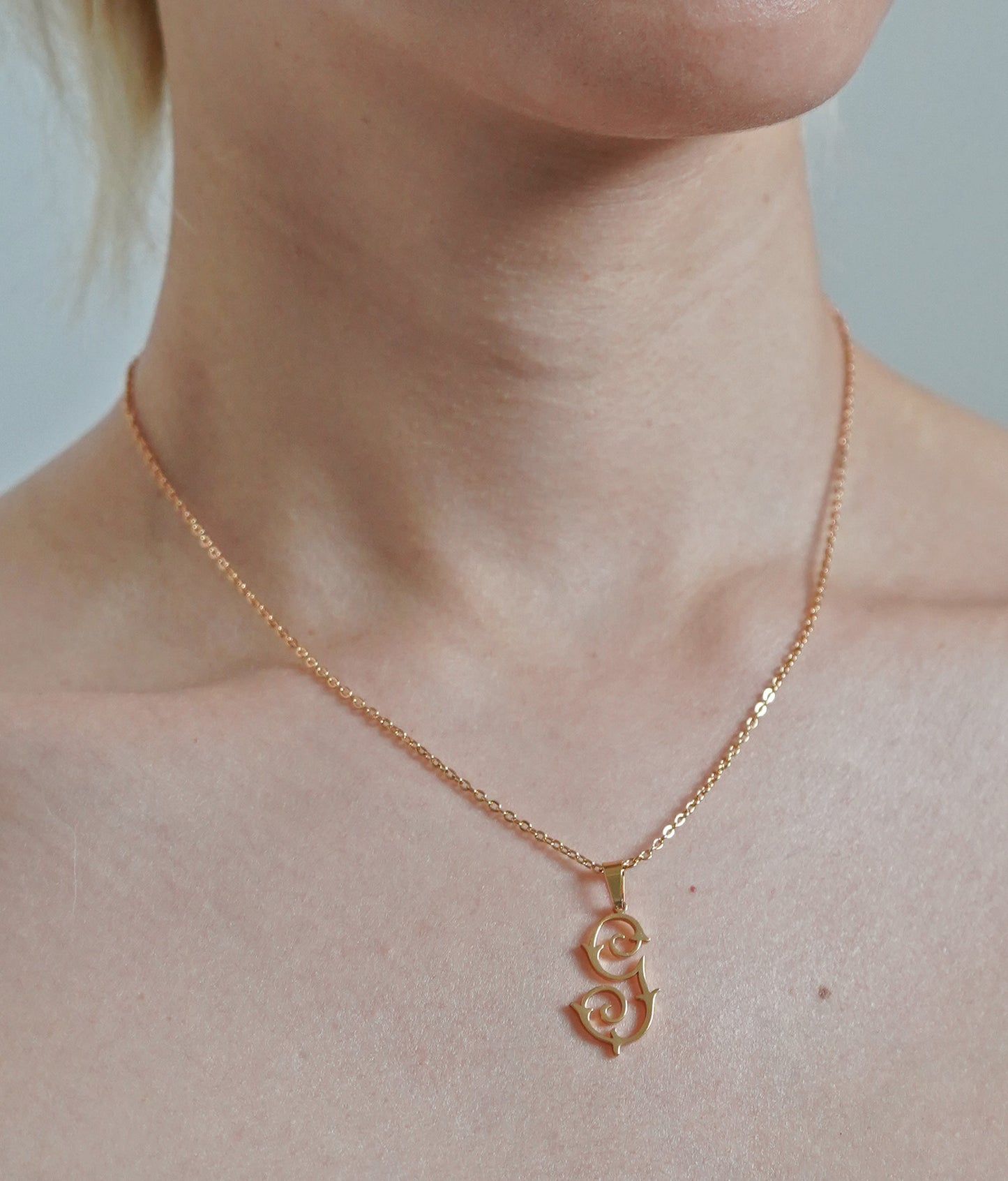 Antique Monogram Necklace