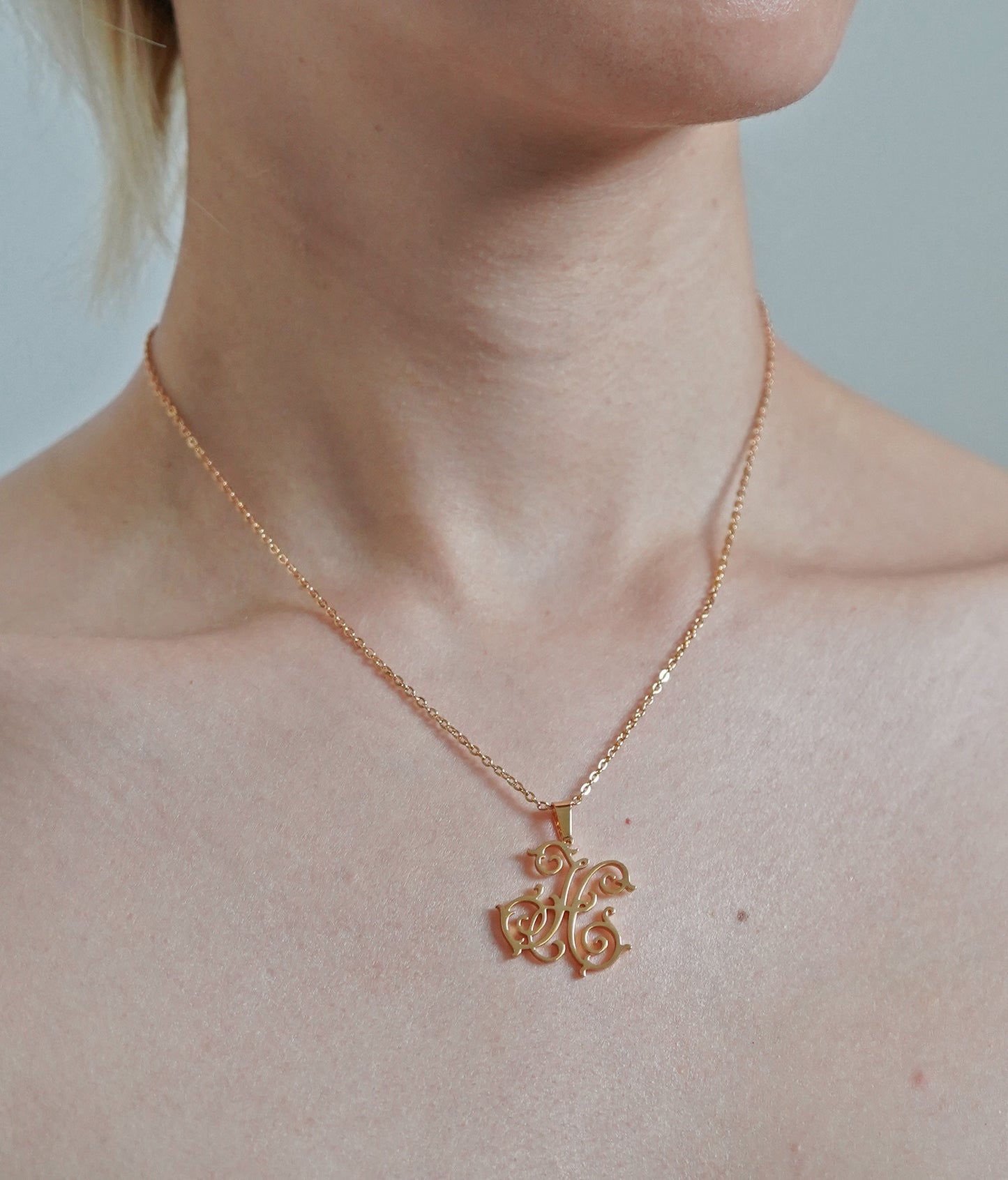 Antique Monogram Necklace