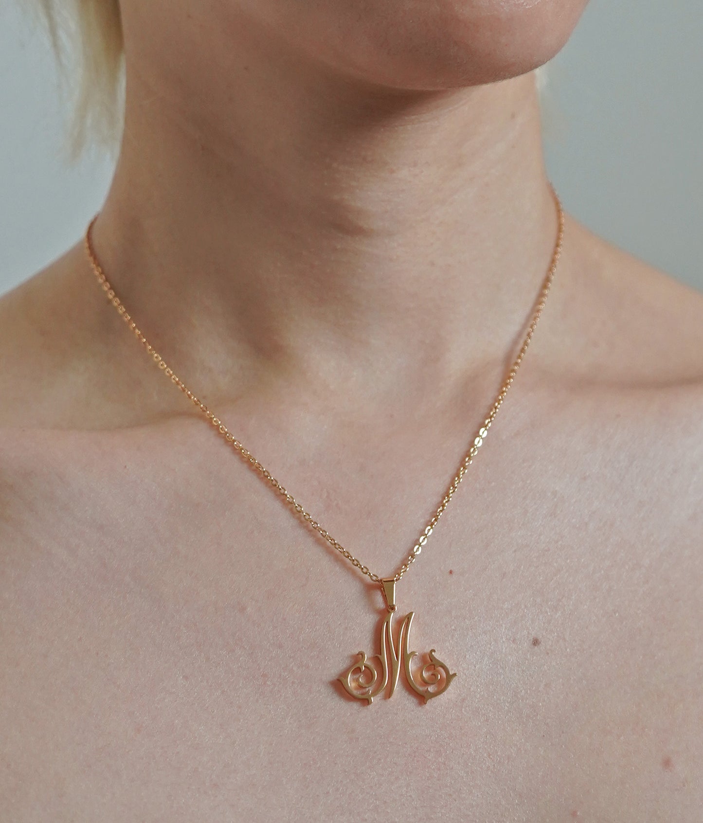 Antique Monogram Necklace