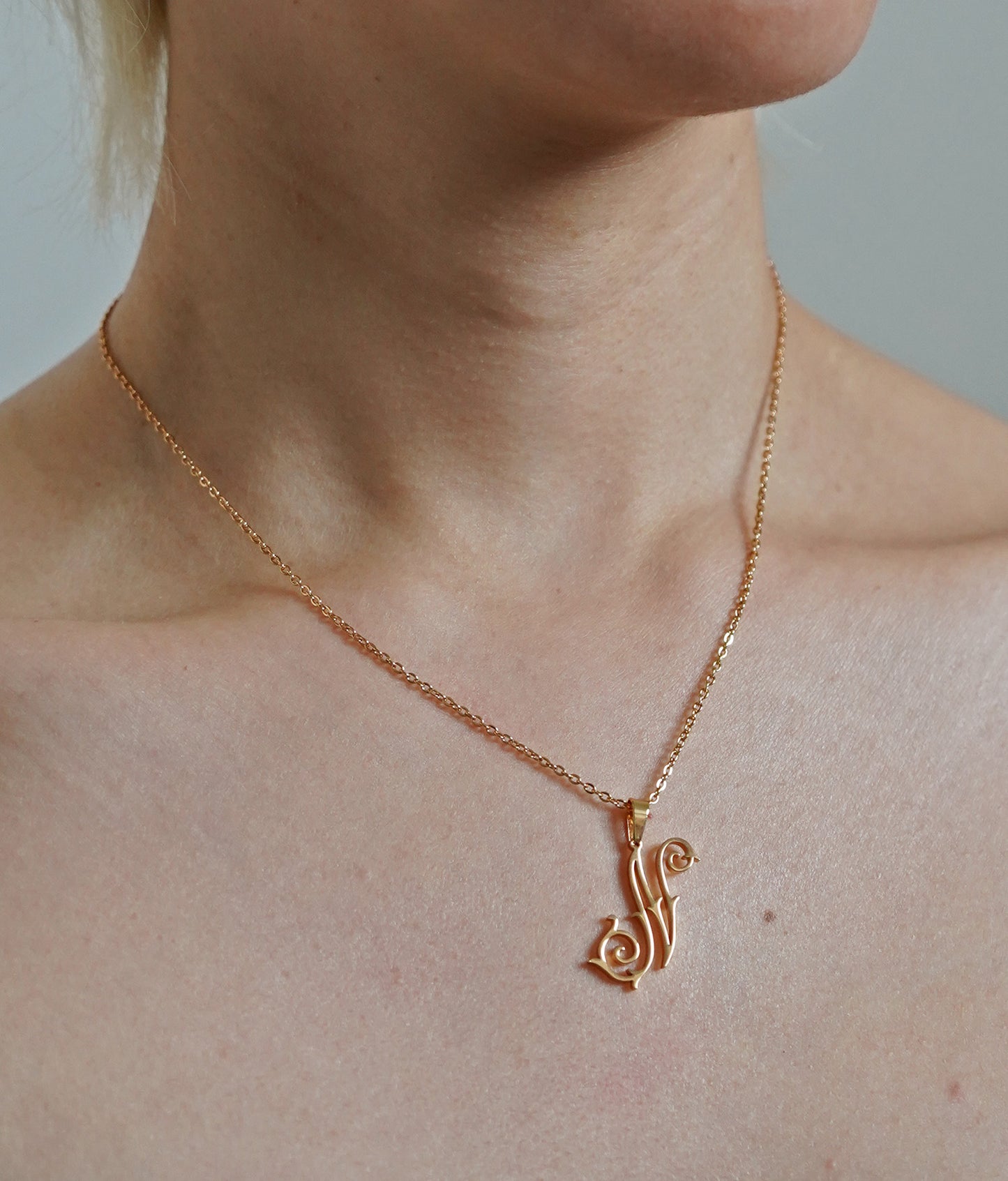 Antique Monogram Necklace