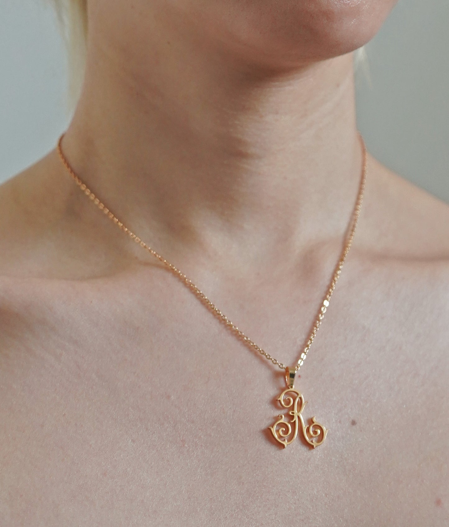 Antique Monogram Necklace