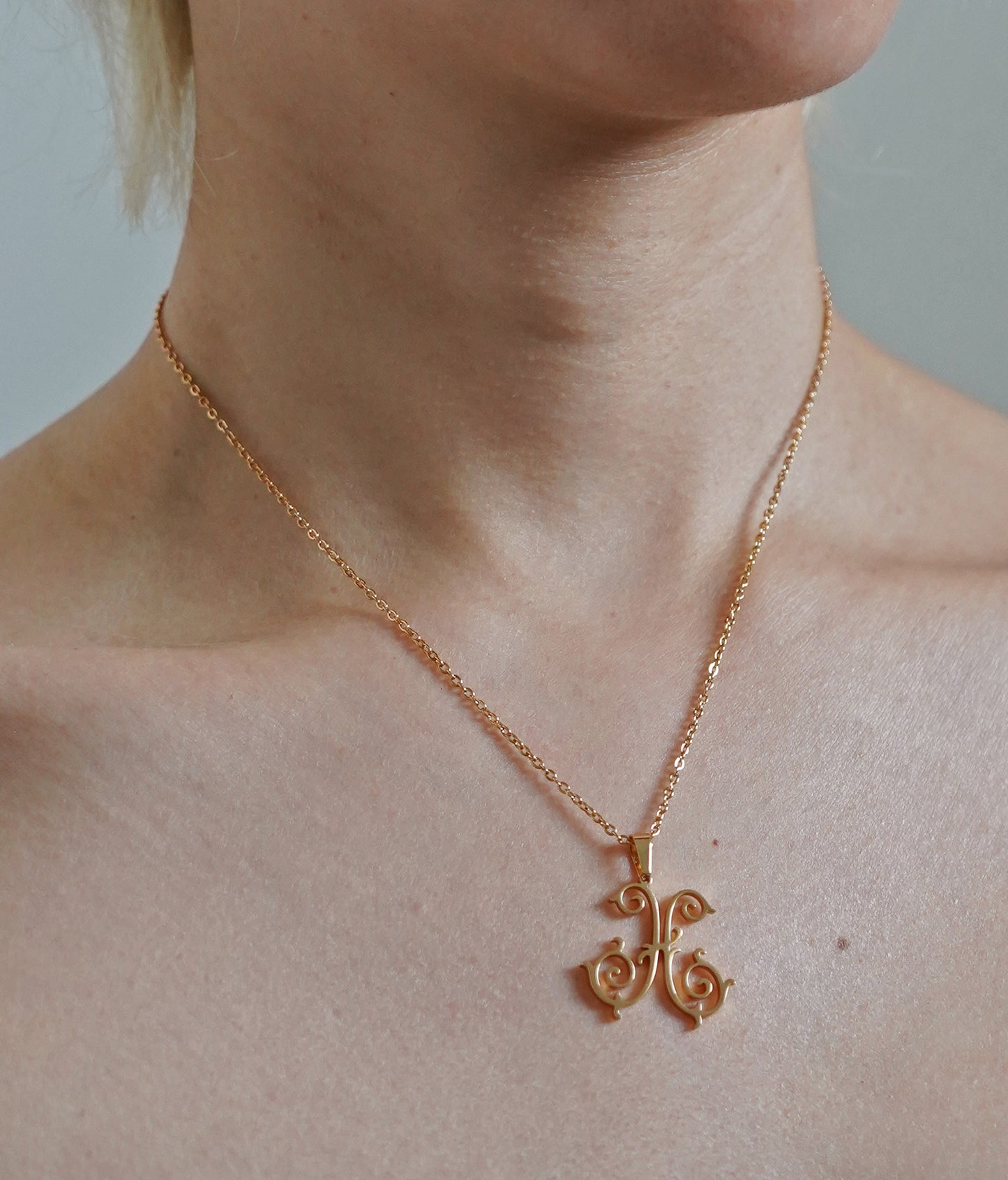 Antique Monogram Necklace