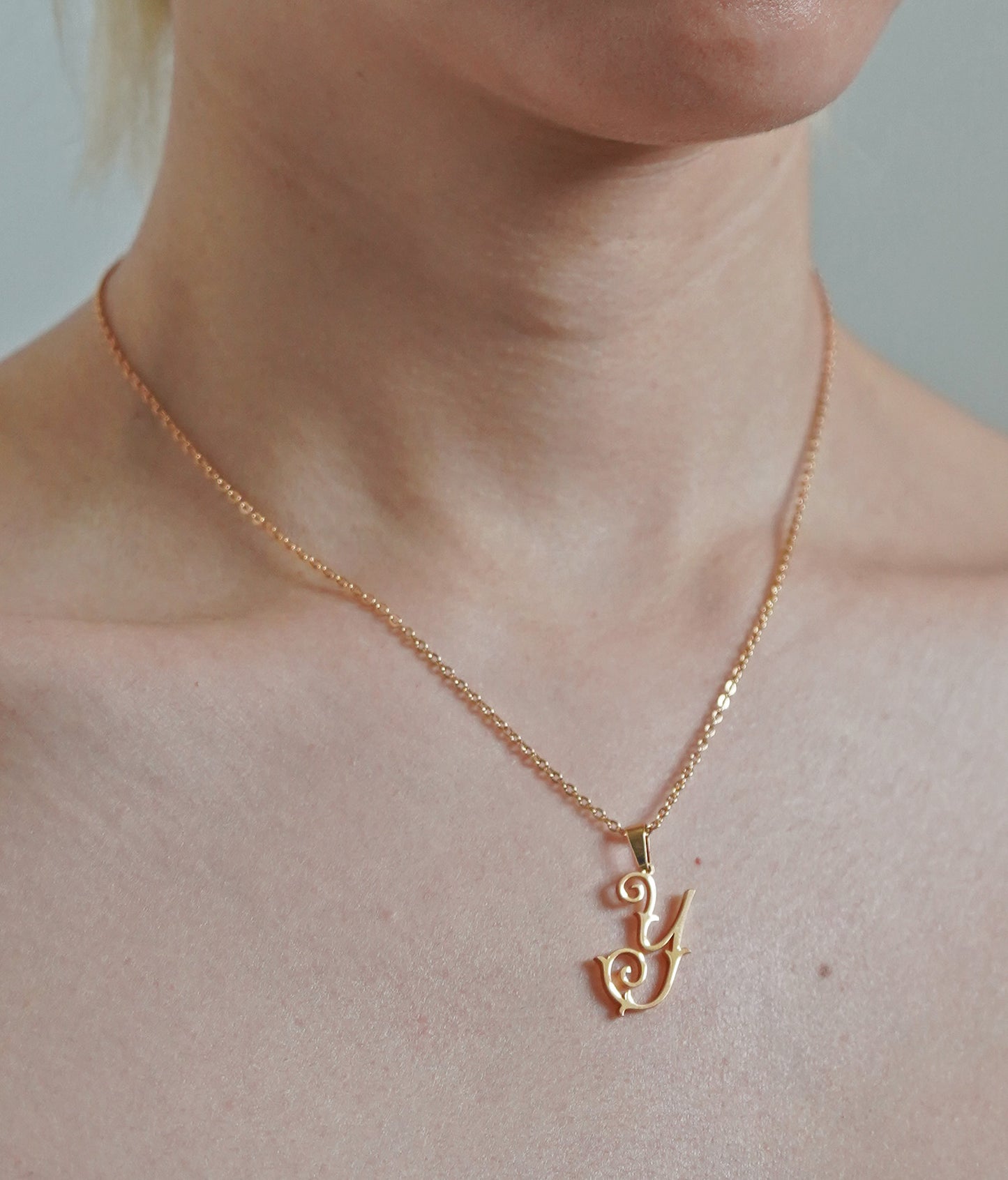 Antique Monogram Necklace